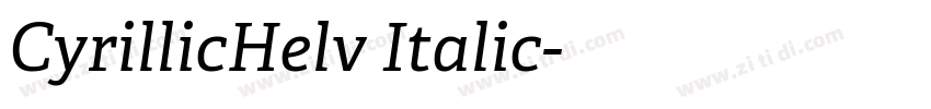 CyrillicHelv Italic字体转换